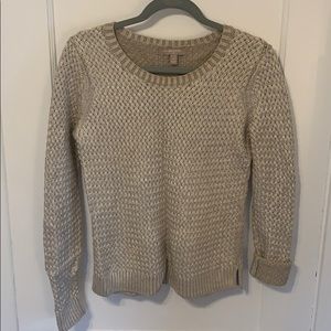 Banana Republic Champagne Metallic Sweater